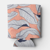 Oerwouden bladeren naadloos tropisch patroon blikjeskoeler (Achterkant)