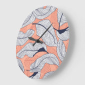 Oerwouden bladeren naadloos tropisch patroon grote klok (Hoek)