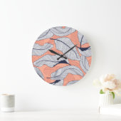 Oerwouden bladeren naadloos tropisch patroon grote klok (Huis)