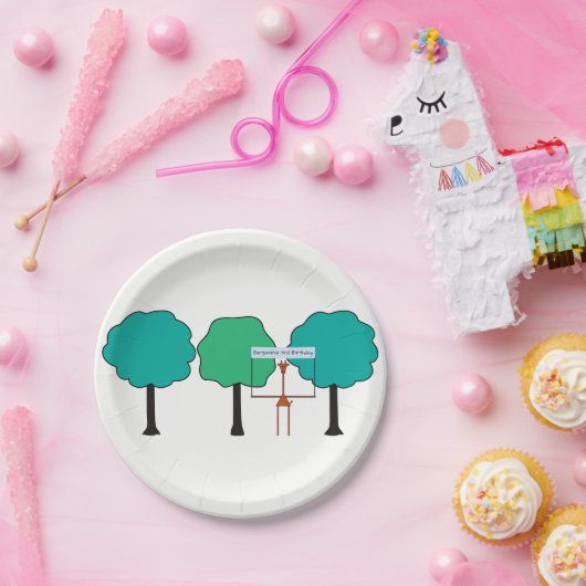 Oerwouden Bord op zeedagen - Giraffe (Feest)