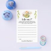 Oerwouden die ik Baby shower Game Kaart ben (Enkel)