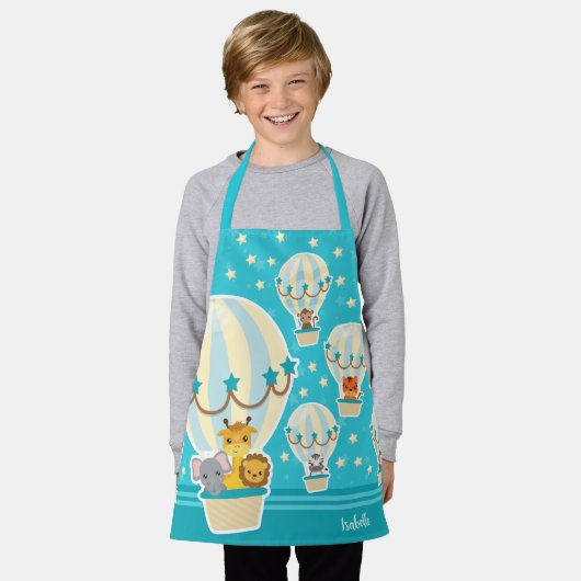 Oerwouden die vliegen in het Kind van luchtballonn Schort (Gedragen)