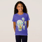Oerwouden die vliegen in het Kind van luchtballonn T-shirt (Voorkant volledig)