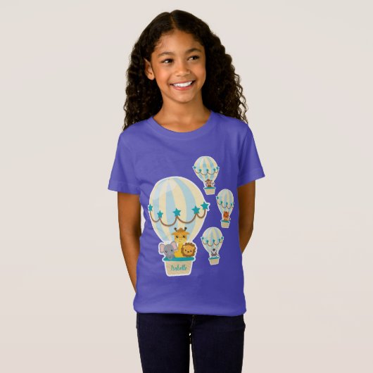 Oerwouden die vliegen in het Kind van luchtballonn T-shirt (Voorkant volledig)