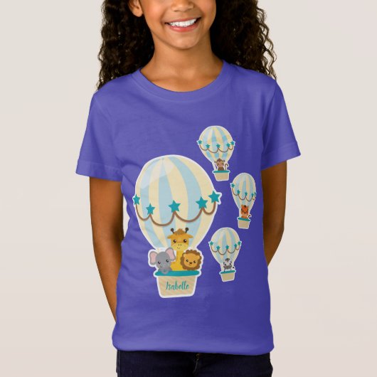 Oerwouden die vliegen in het Kind van luchtballonn T-shirt (Voorkant)