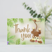 Oerwouden dieren aap babyjongen schoen bedankt (Staand voorkant)