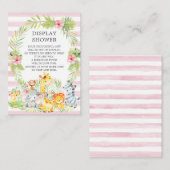 Oerwouden Dieren Baby shower Cadeaushow Informatiekaartje (Voorkant / Achterkant)