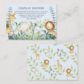 Oerwouden Dieren Baby shower Cadeaushow Informatiekaartje (Voorkant / Achterkant)