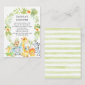 Oerwouden Dieren Baby shower Cadeaushow Informatiekaartje (Voorkant / Achterkant)