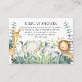 Oerwouden Dieren Baby shower Cadeaushow Informatiekaartje (Voorkant)