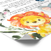 Oerwouden Dieren Baby shower Late Night Diapers Si Poster (Hoek)