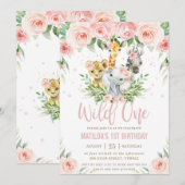 Oerwouden dieren blozen 1 januari Wilde 1 Kaart (Voorkant / Achterkant)