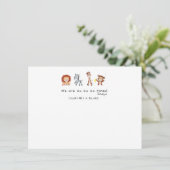 Oerwouden Dieren Dank je wel Bedankkaart (Staand voorkant)