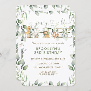 Oerwouden Dieren Greenery Young Wild and Three Kaart