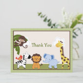 Oerwouden Dieren Hartelijk dank Bedankkaart (Staand voorkant)