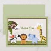 Oerwouden Dieren Hartelijk dank Bedankkaart (Voorkant / Achterkant)