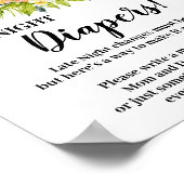 Oerwouden Dieren Het Baby shower van de late nacht Poster (Hoek)