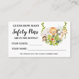 Oerwouden dieren hoeveel Baby met een veiligheidsp Plaatskaartje