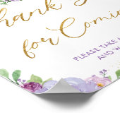 Oerwouden dieren Safari Paars Floral Hartelijk dan Poster (Hoek)