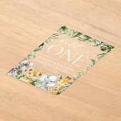 Oerwouden dieren, Safari, Wild One, Eerste Dag Acryl Uitnodigingen (Laagn)