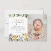 Oerwouden dieren, Safari, Wild One, Eerste Dag Bedankkaart (Voorkant)