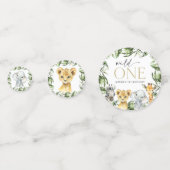 Oerwouden dieren, Safari, Wild One, Eerste Dag Confetti (Achterkanten)