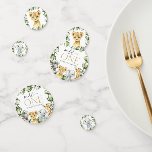 Oerwouden dieren, Safari, Wild One, Eerste Dag Confetti (Groep)