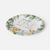 Oerwouden dieren, Safari, Wild One, Eerste Dag Papieren Bordje (Gekanteld)