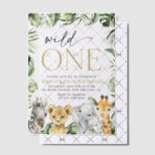Oerwouden dieren, Safari, Wild One, Eerste Dag Vellum Uitnodigingen (Offset (Uitnodiging))