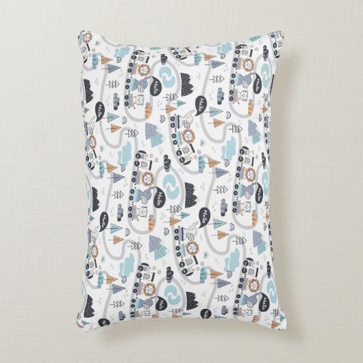 Oerwouden Dieren trainen Baby Toddler Boy Accent Kussen (Voorkant(Verticaal))