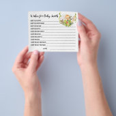 Oerwouden dieren wensen een Baby shower kaart (Hand)