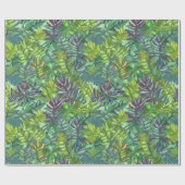 Oerwouden foliën naadloos patroon cadeaupapier (Vlak)