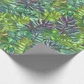 Oerwouden foliën naadloos patroon cadeaupapier (Hoek)