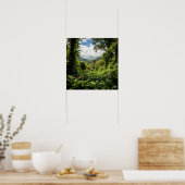 Oerwouden luifel met ritslijn poster (Keuken)