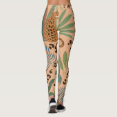 Oerwouden luipaard print: Dierlijk naadloos patroo Leggings (Achterkant)