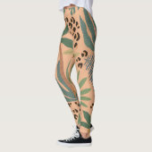 Oerwouden luipaard print: Dierlijk naadloos patroo Leggings (Links)