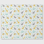 Oerwouden met bladeren en bloemen cadeaupapier (Vlak)