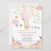 Oerwouden met warme lucht Meisje Baby shower Kaart (Voorkant)