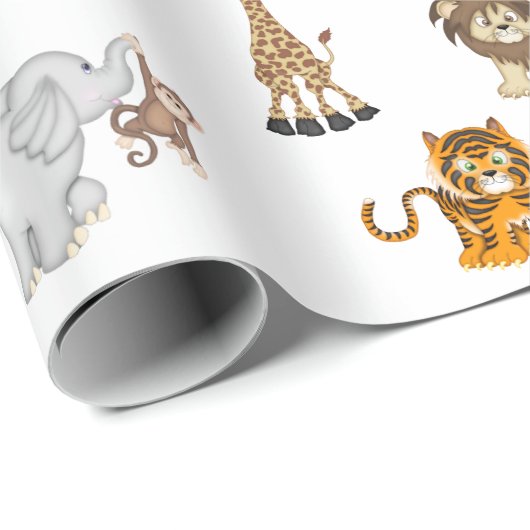 Oerwouden op wit cadeaupapier (Rol Hoek)