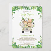 Oerwouden rijden op Baby shower genderneutraal Kaart (Voorkant)