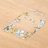 Oerwouden, Safari, Bloemen, Baby shower Acryl Uitnodigingen (Laagn)