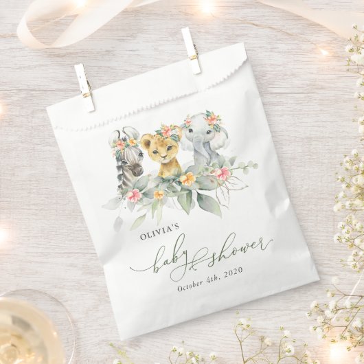 Oerwouden, Safari, Bloemen, Baby shower Bedankzakje (Geknipt)