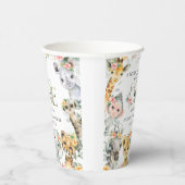 Oerwouden, Safari, Bloemen, Baby shower Papieren Bekers (Rechts)