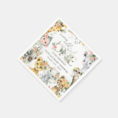 Oerwouden, Safari, Bloemen, Baby shower Servet (Hoek)