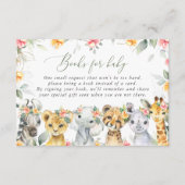 Oerwouden, Safari, Bloemen, Boeken voor Baby Informatiekaartje (Voorkant)