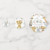 Oerwouden, safari, bloemen, eerste verjaardag confetti (Voorkanten)