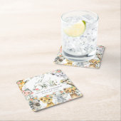 Oerwouden, safari, bloemen, eerste verjaardag kartonnen onderzetters (Insitu)