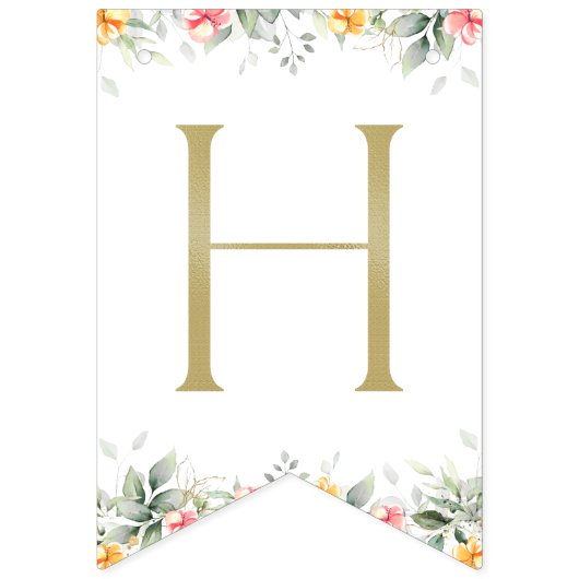 Oerwouden, safari, bloemen, eerste verjaardag vlaggetjes (Tweede vlag)