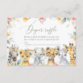 Oerwouden, Safari, Bloemen, Luier Raffle Informatiekaartje (Voorkant)