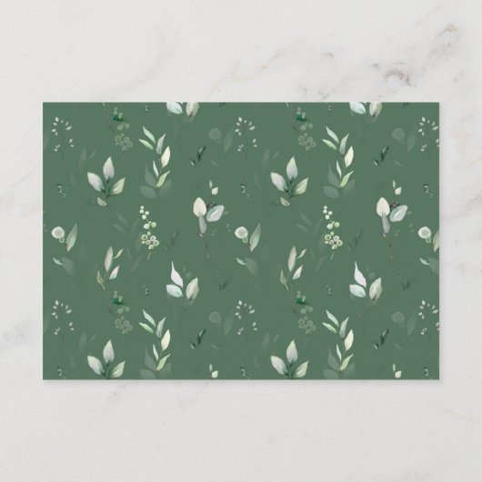 Oerwouden, Safari, Bloemen, Luier Raffle Informatiekaartje (Achterkant)